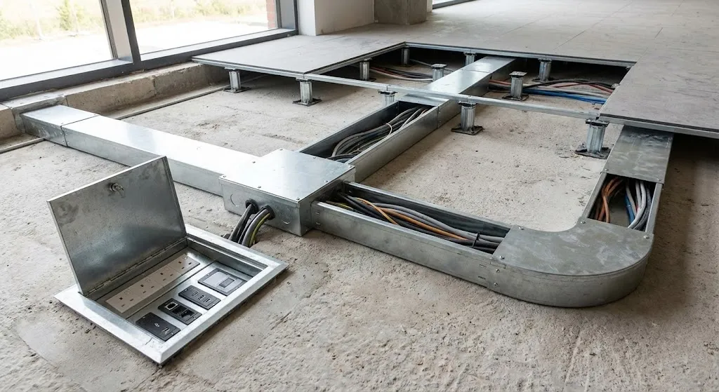 Döşeme Altı Kablo Kanalları ve Priz Kutusu Sistemleri: Mimari ve Teknik Rehber